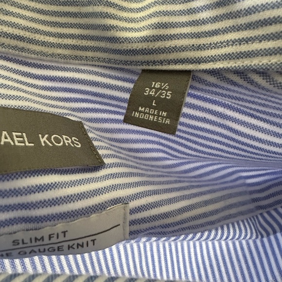 Michael Kors Slim-Fit Stretch Cotton Blend Shirt - Picture 5 of 5